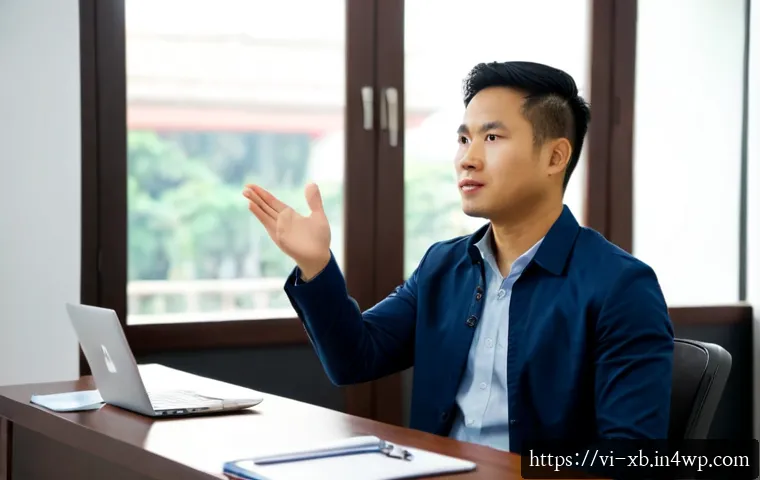 Home 17 정서적 민첩성 개발을 위한 발표 기술 - Photorealistic Vietnamese young professional delivering a confident presentation in a modern Hanoi o...